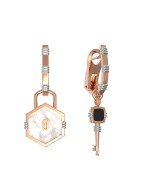 Серьги из золота c ониксом и перламутром