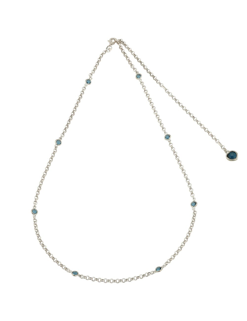 Цепь из белого золота c топазом London