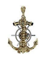 Подвеска из лимонного золота c ониксом и эбеновым деревом