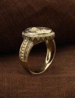 Кольцо из лимонного золота