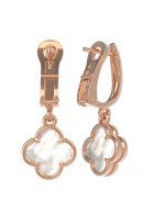 Серьги из золота c перламутром