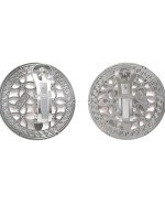 Серьги из белого золота c эмалью и перламутром