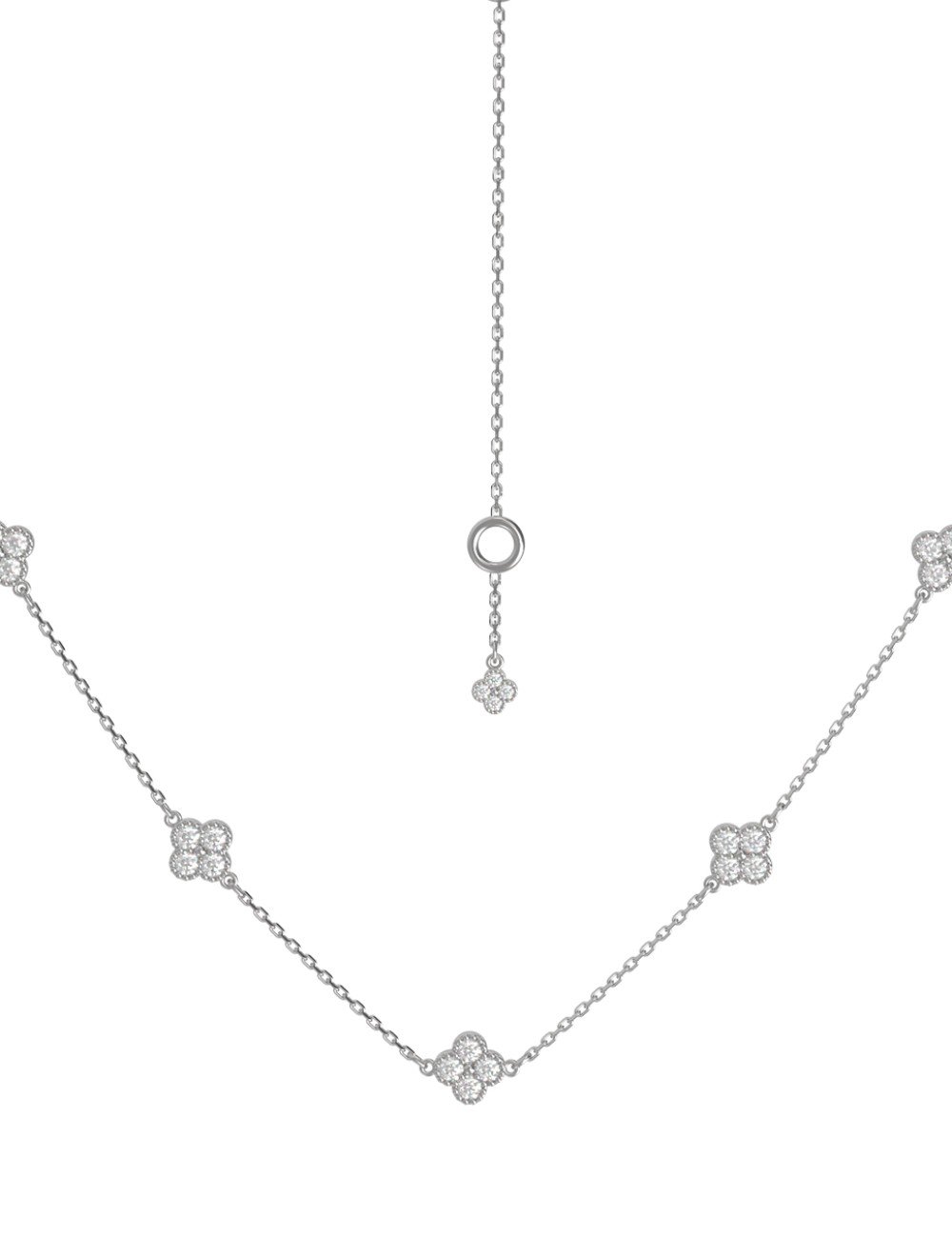 Колье из белого золота c бриллиантами