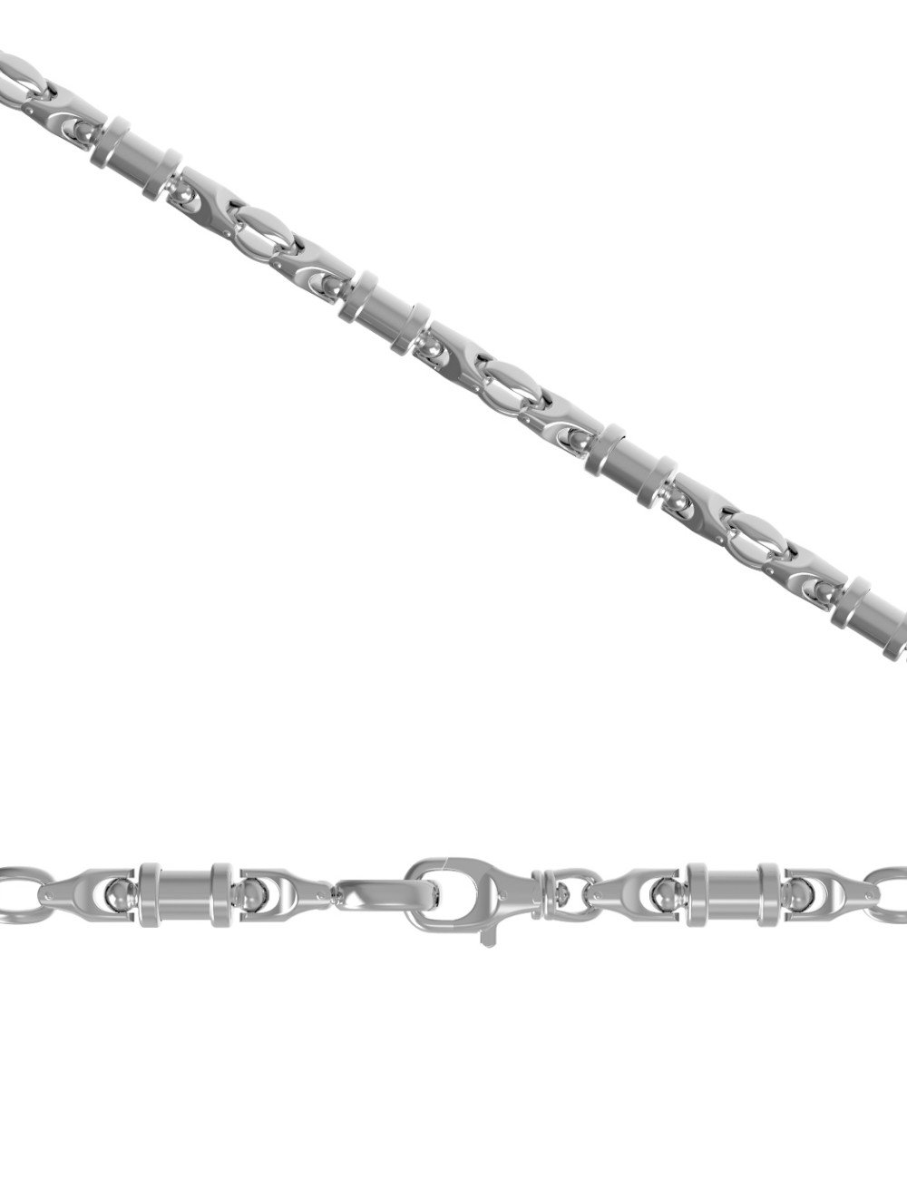 Цепь из белого золота