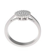 Кольцо из белого золота c бриллиантами