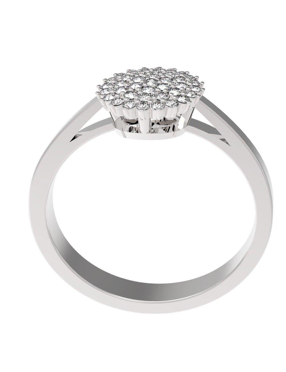 Кольцо из белого золота c бриллиантами