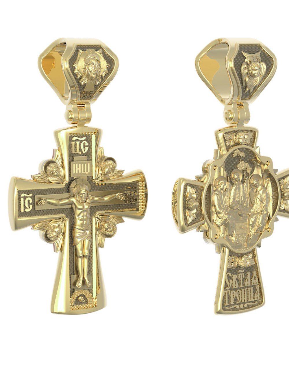 Крест из лимонного золота