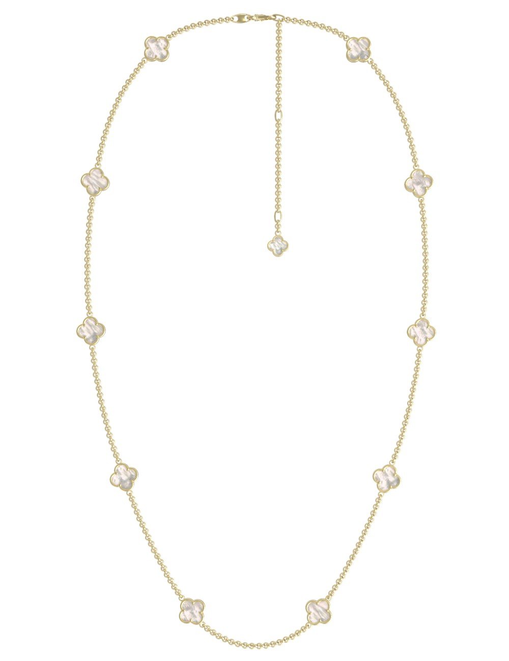 Колье из лимонного золота c перламутром