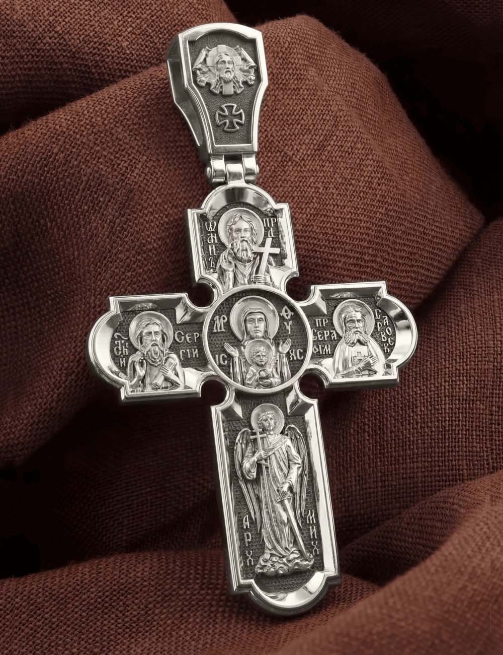 Крест из белого золота