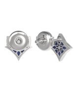 Серьги из белого золота c лазуритом