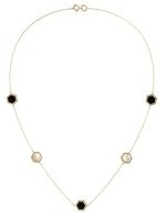 Колье из лимонного золота c ониксом и перламутром