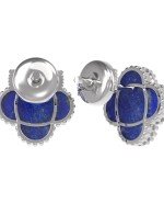 Серьги из белого золота c лазуритом