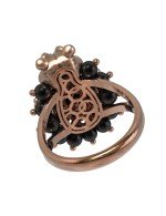 Кольцо из золота c эмалью и ониксом