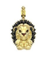 Подвеска из лимонного золота c эмалью и ониксом