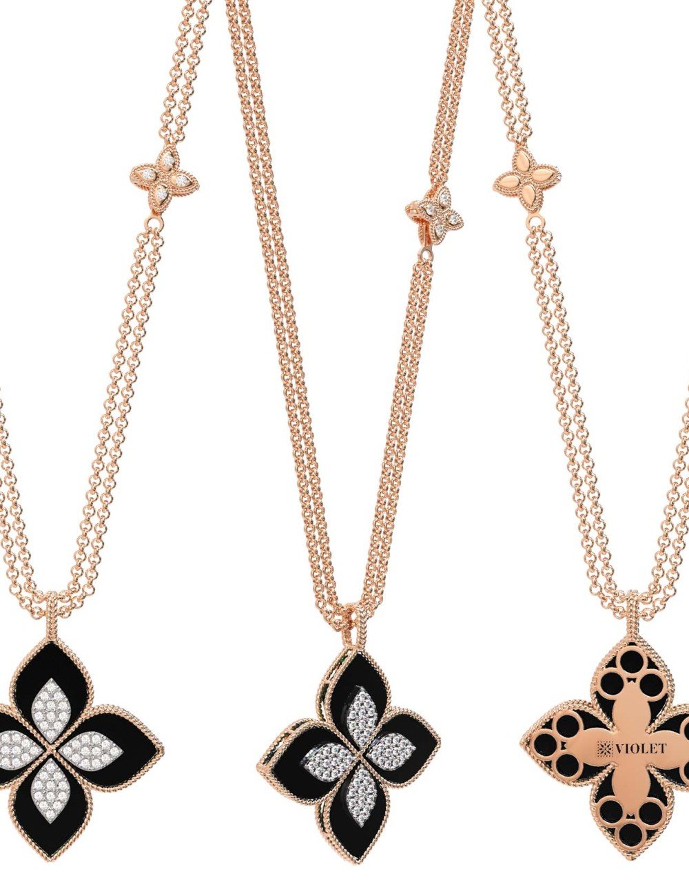 Колье из золота c бриллиантами и ониксом