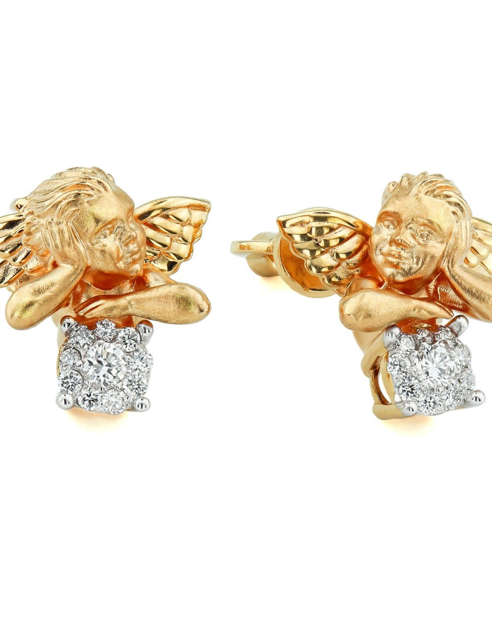 Серьги из лимонного золота c бриллиантами