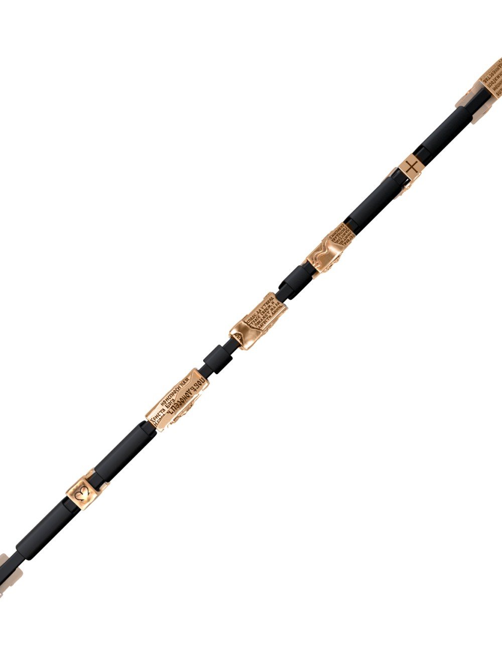 Браслет из золота c кожаным шнурком