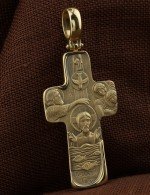 Крест из лимонного золота