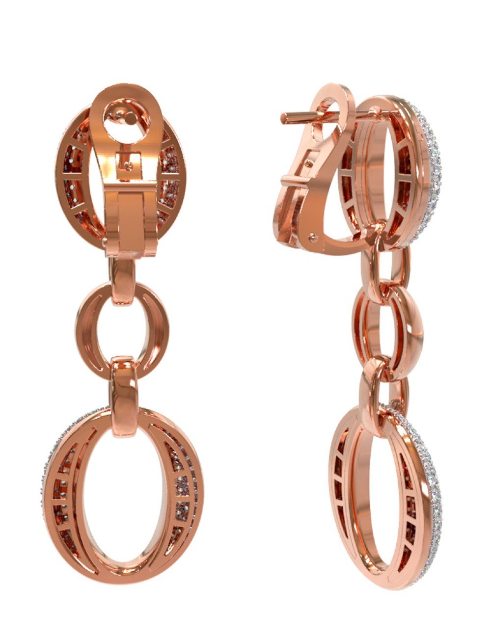 Серьги из золота c бриллиантами