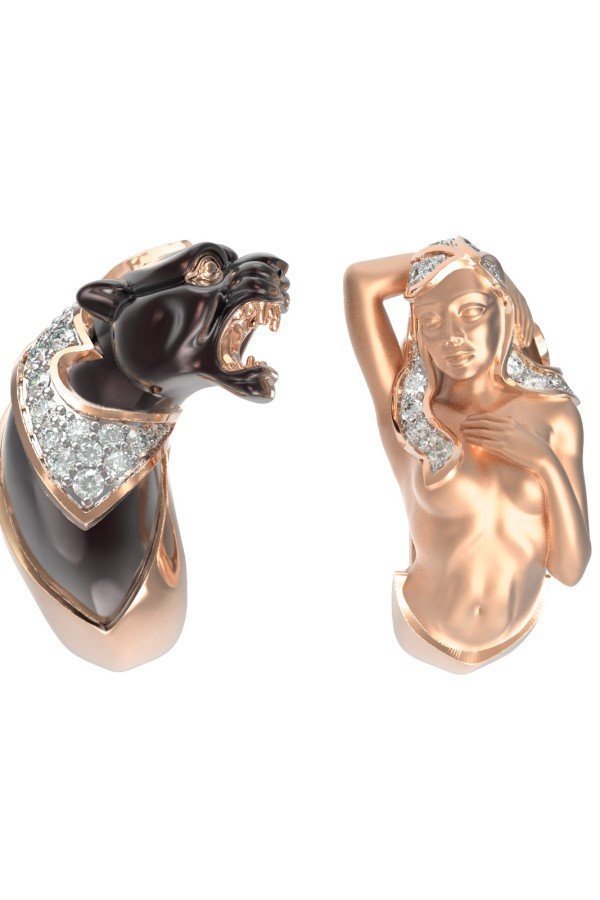 Серьги из золота c фианитом