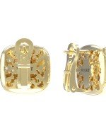 Серьги из лимонного золота c бриллиантами и перламутром