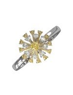 Кольцо из белого золота c бриллиантами