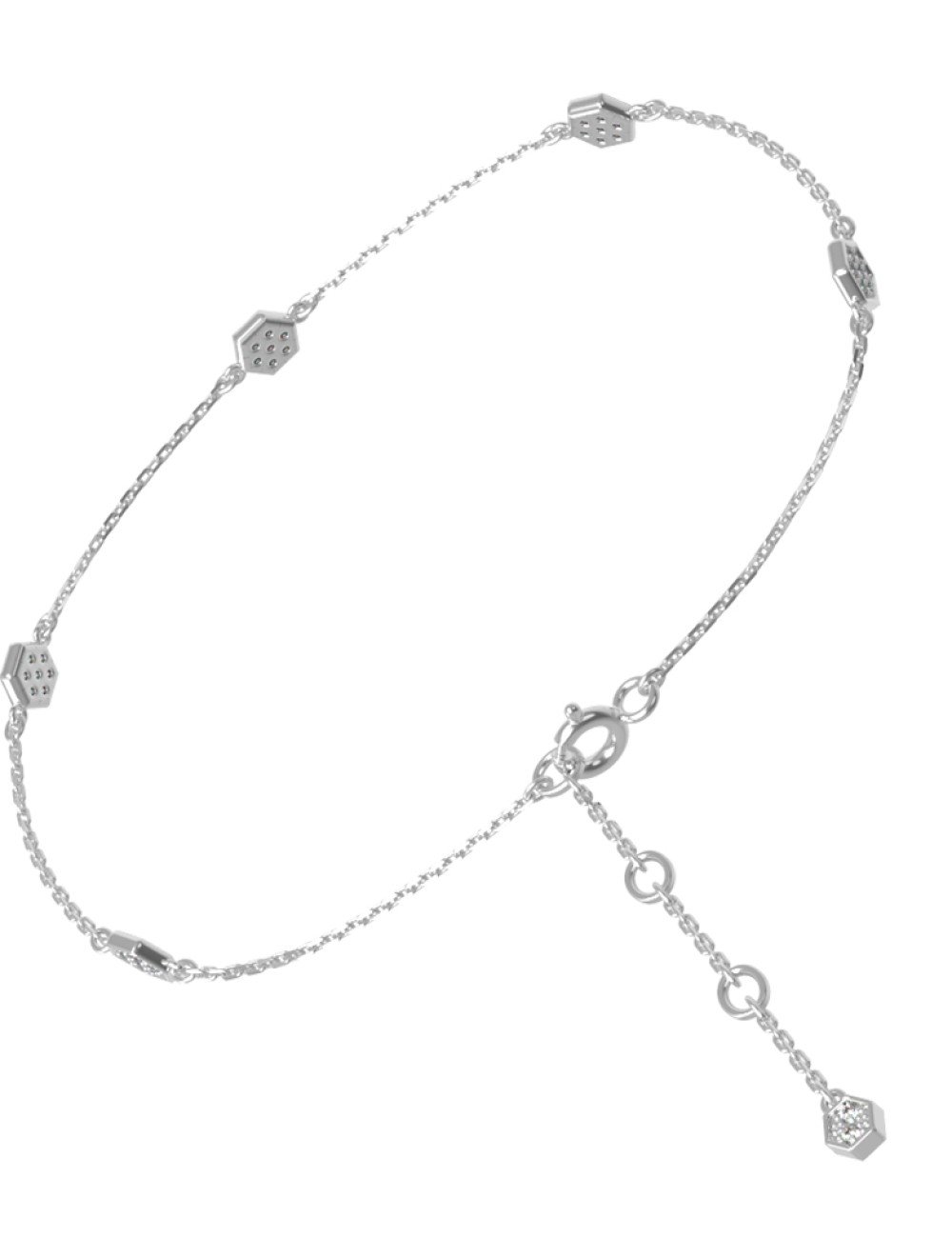 Браслет из белого золота c бриллиантами