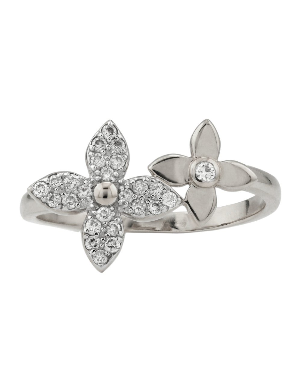 Кольцо из белого золота c бриллиантами