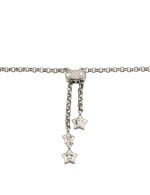 Колье из белого золота c ониксом и перламутром