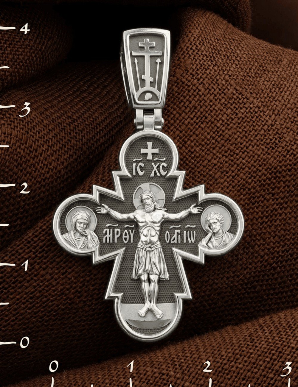 Крест из белого золота