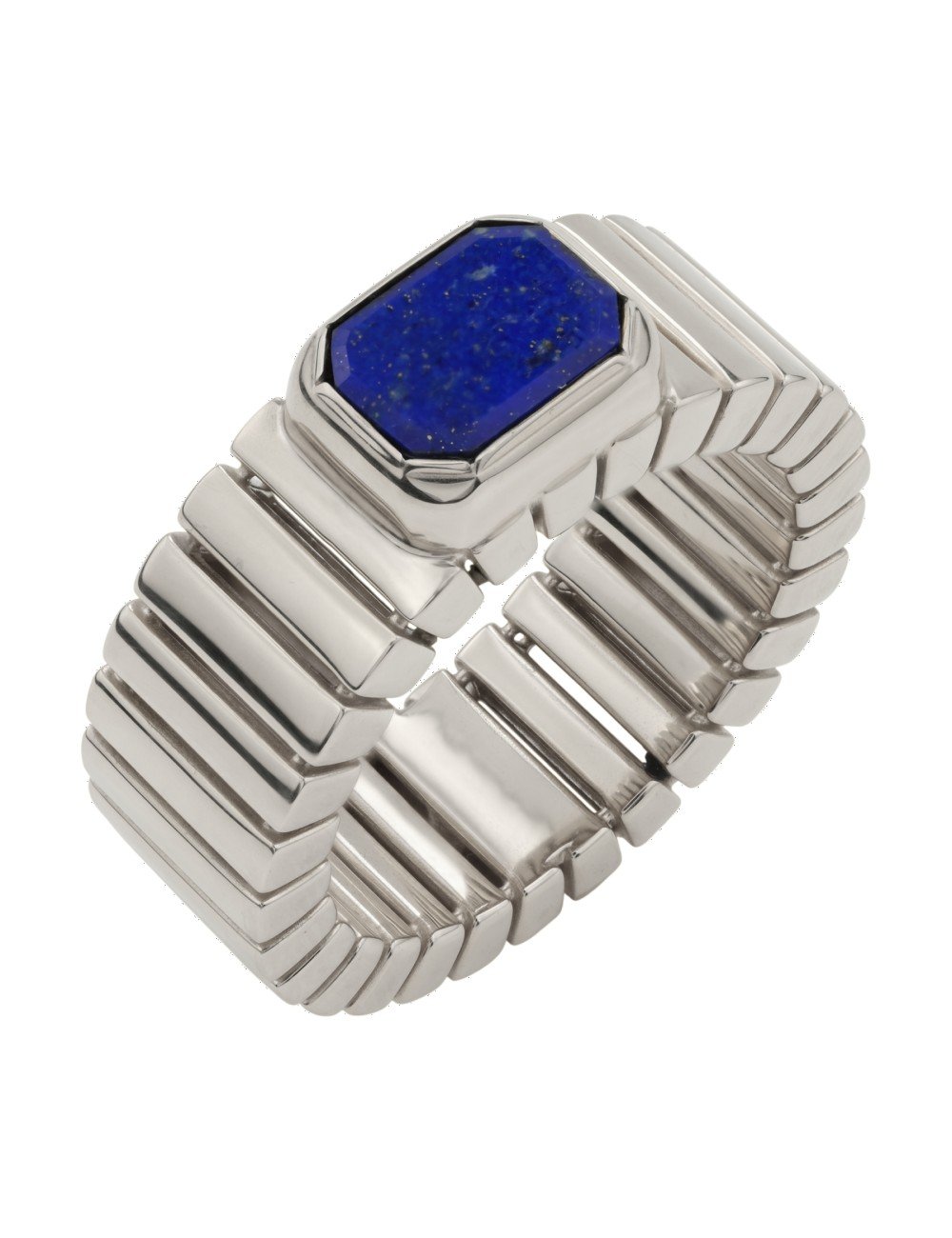 Кольцо из белого золота c лазуритом