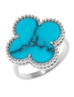 Кольцо из белого золота c бирюзой