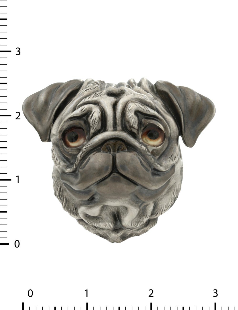 Подвеска из белого золота c эмалью