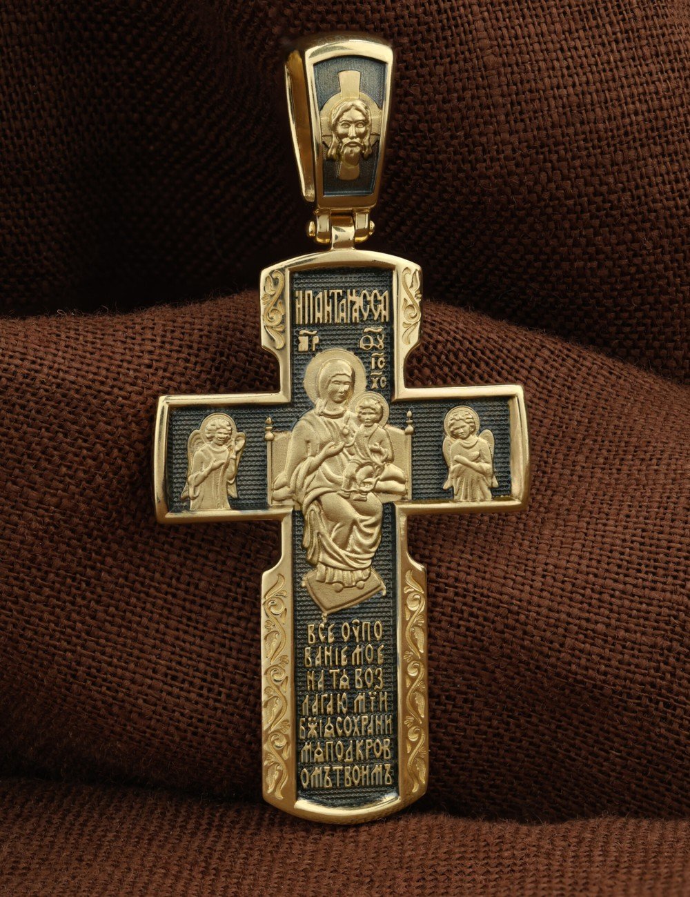 Крест из лимонного золота