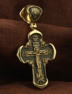 Крест из лимонного золота