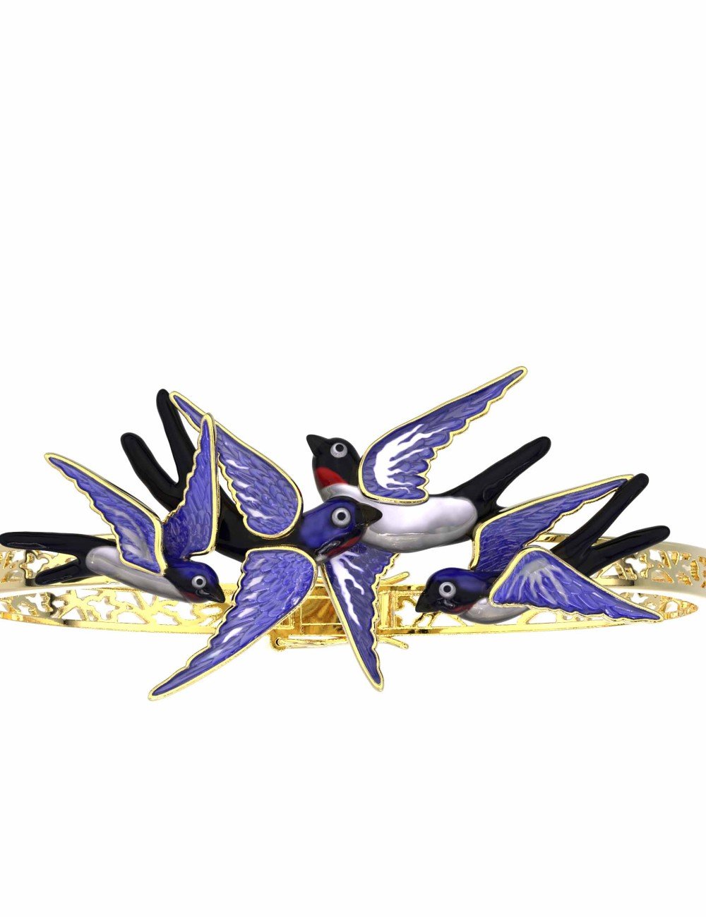 Браслет из лимонного золота c эмалью