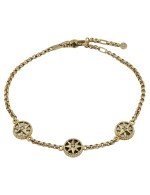 Браслет из лимонного золота c бриллиантами, ониксом и перламутром