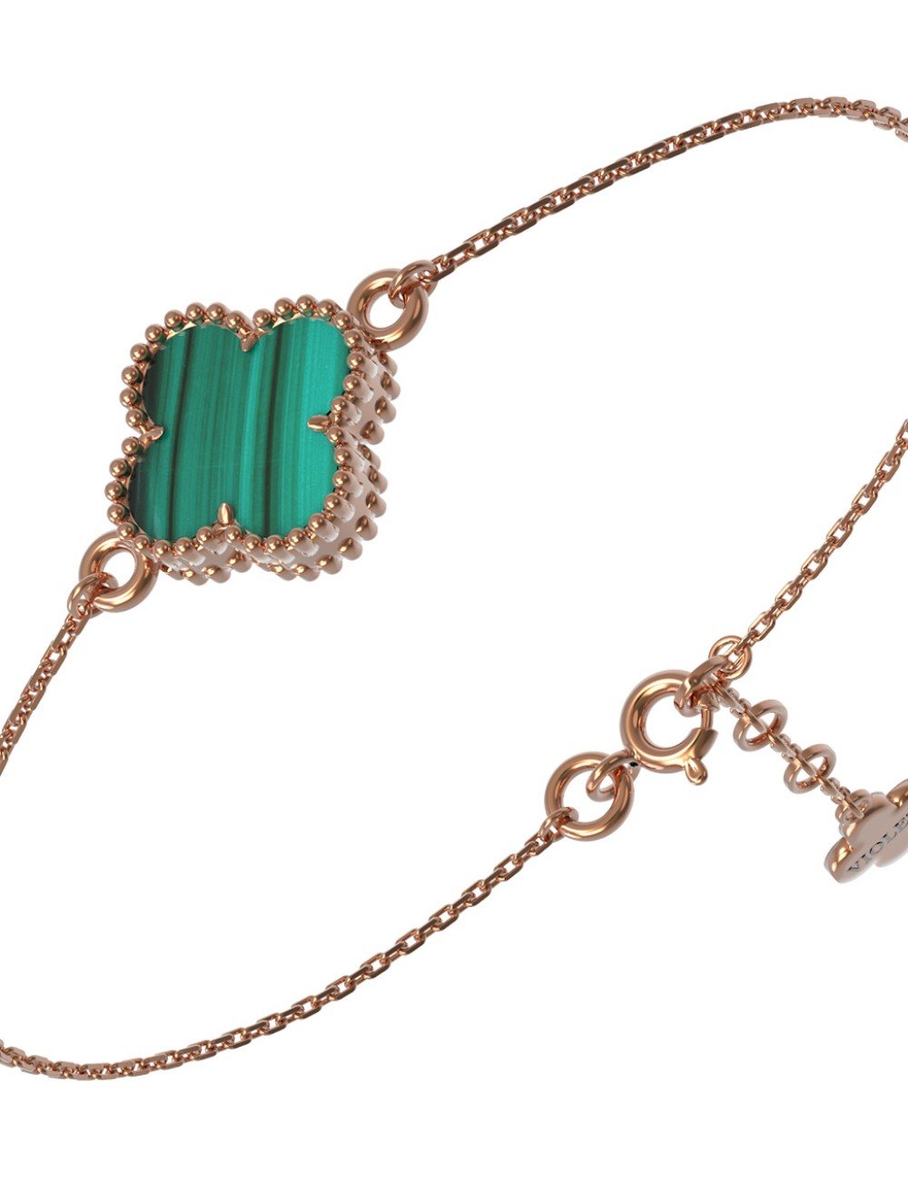 Браслет из золота c малахитом