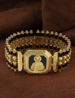 Браслет из лимонного золота c ониксом