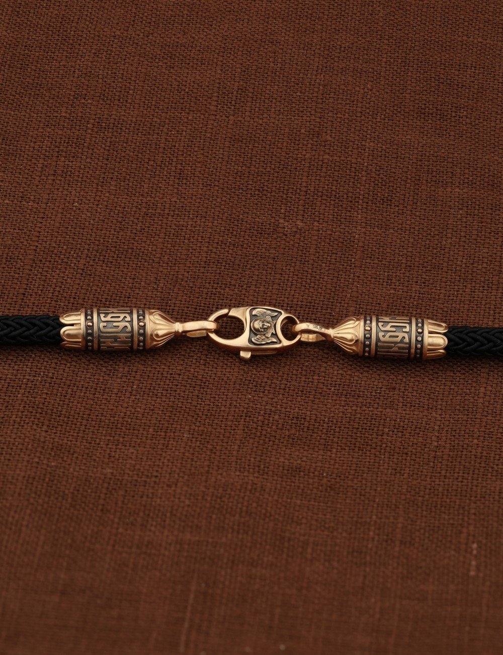 Шнурок шёлковый из золота c шёлковым шнурком