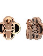 Серьги из золота c бриллиантами и ониксом