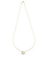 Колье из лимонного золота c бриллиантами, изумрудом и перламутром