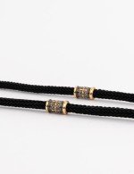 Шнурок шёлковый из золота c шёлковым шнурком