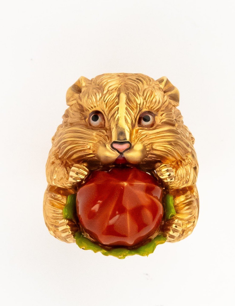 Кольцо из золота c эмалью