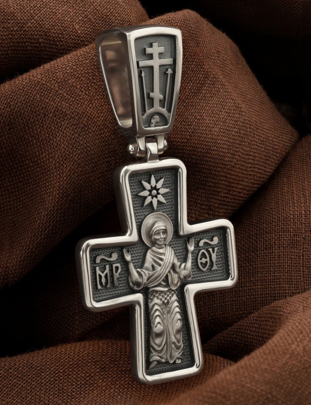 Крест из белого золота