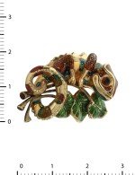 Подвеска из лимонного золота c эмалью и гранатом