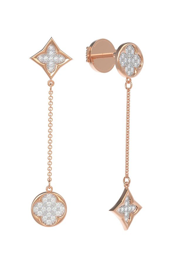 Серьги из золота c бриллиантами