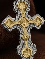 Крест из белого золота