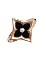 Кольцо из золота c бриллиантами и ониксом