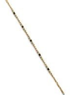 Браслет из лимонного золота c бирюзой и ониксом